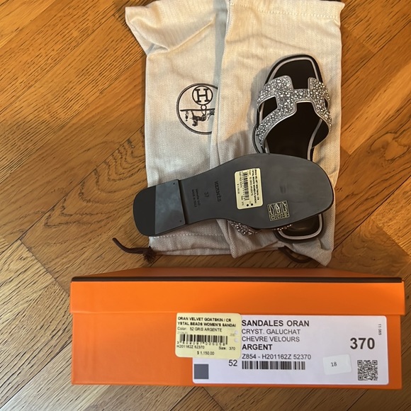 Brand new in box Sold out Hermes crystal Oran sandals in size 37 (US size 7) - Picture 6 of 6